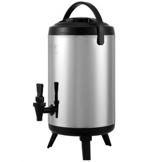 Dispensatore di Bevande Isolato in Acciaio Inox, 2 Gal/7.6 L, Server Termico per Bevande Calde e Fredde con Manico a Rubinetto, Adatto per Tè Caldo, Caffè, Acqua, Ristorante...