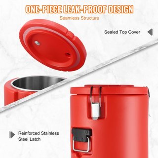 Dispensatore di Bevande Isolato in Acciaio Inox, 4,5 Gal 17,2 L, Distributore Termico Caldo e Freddo con Maniglia, Adatto per Tè Caldo, Caffè, Acqua, Resta...