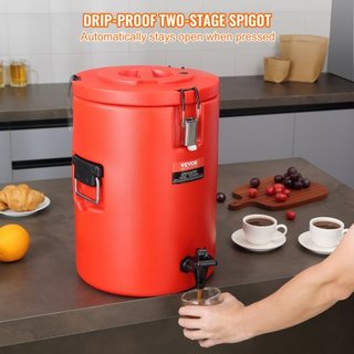 Dispensatore di Bevande Isolato in Acciaio Inox, 4,5 Gal 17,2 L, Distributore Termico Caldo e Freddo con Maniglia, Adatto per Tè Caldo, Caffè, Acqua, Resta...