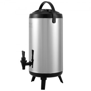Dispensatore di Bevande Isolato in Acciaio Inox, 2,4 Gal 9,2 L, Distributore Termico Caldo e Freddo con Manico a Rubinetto, Adatto per Tè Caldo, Caffè, Acqua, Ristorante...