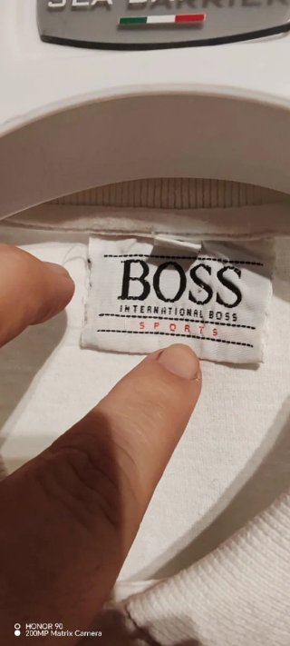 Camisa Polo Hugo Boss Blanca Estampada