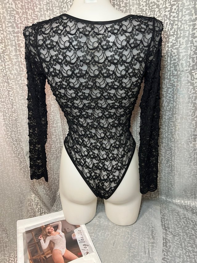 Body encaje negro talla única, M o L