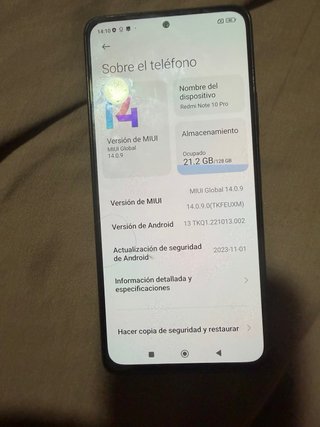 Redmi Note 10 Pro Negro/Gris