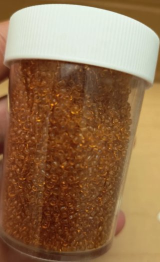 Rocailla ámbar n°2 - Lote 548,25 gr.