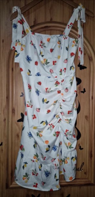 Vestido Shein Estampado Frutas