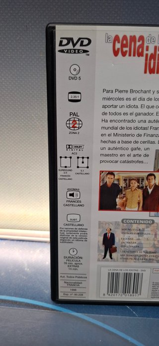 Dvd, La cena de los idiotas