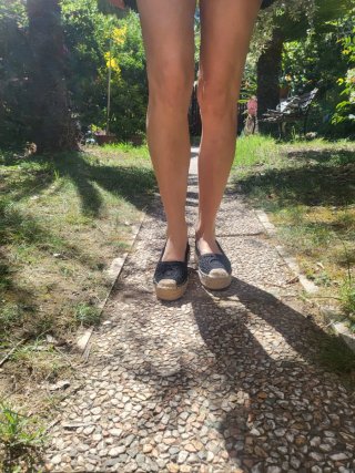 Espadrillas VESTANTE Roma Crochet Nero