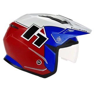 Casco Hebo Motocross Blanco/Rojo/Azul