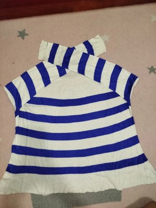 Jersey Zara Rayas Azul Blanco Mujer