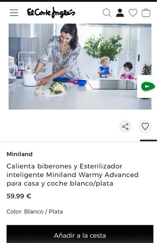 Miniland Calienta Biberones y Esterilizador