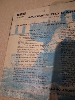 Lote 2 Vinilos EP Andres Do Barro RCA Victor