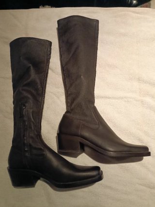Botas altas piel mujer Massimo Dutti T.36