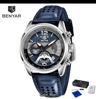 Reloj Benyar Elegante Hombre Azul/Plata