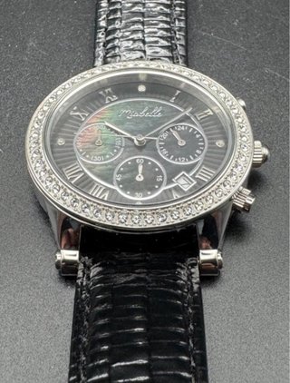 Reloj Miabelle Diamantes Mujer Negro/Plata