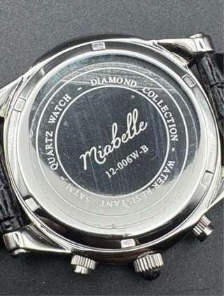 Reloj Miabelle Diamantes Mujer Negro/Plata