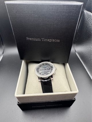 Reloj Miabelle Diamantes Mujer Negro/Plata