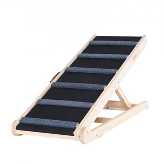 Rampas para Perros, Rampa Plegable para Mascotas para Cama, Rampa Ajustable para Perros Pequeños, Grandes, Viejos y Gatos, Rampa de Madera para Mascotas con Rampa de 105 cm de Largo, Ajustable de ...