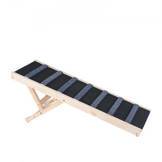 Rampas para Perros, Rampa Plegable para Mascotas para Cama, Rampa Ajustable para Perros Pequeños, Grandes, Viejos y Gatos, Rampa de Madera para Mascotas con Rampa de 100 cm de Largo, Ajustable de ...