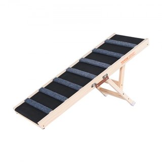 Rampas para Perros, Rampa Plegable para Mascotas para Cama, Rampa Ajustable para Perros Pequeños, Grandes, Viejos y Gatos, Rampa de Madera para Mascotas con Rampa de 100 cm de Largo, Ajustable de ...