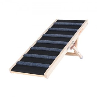 Rampas para Perros, Rampa Plegable para Mascotas para Cama, Rampa Ajustable para Perros Pequeños, Grandes, Viejos y Gatos, Rampa de Madera para Mascotas con Rampa de 100 cm de Largo, Ajustable de ...