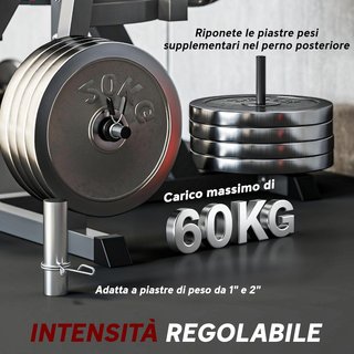 Máquina de Pantorrillas con Respaldo y Almohadillas Ajustables, Banco de Extensión de Piernas y Curl de Piernas, Máquina de Pantorrillas con Espacio para Discos de Peso, Gris y Negro