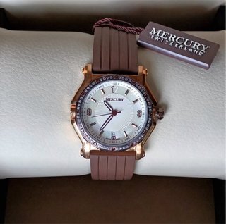 Reloj Mercury Mujer Dorado y Marrón