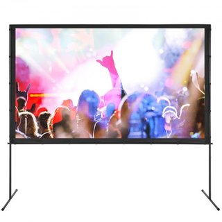 Pantalla de Proyector con Soporte, Pantalla de Película Exterior de 100 pulgadas 16:9 4K 1080 HD con Soporte, Pantalla de Proyección Sin Arrugas con Patas de Barra y Bolsa de Transporte, para Cine...