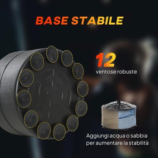 Saco de Boxeo de Suelo 4 en 1 con 2 Speedball, Barra Giratoria para Reflejos y Saco de Boxeo, Altura Ajustable de 160-230 cm, Negro