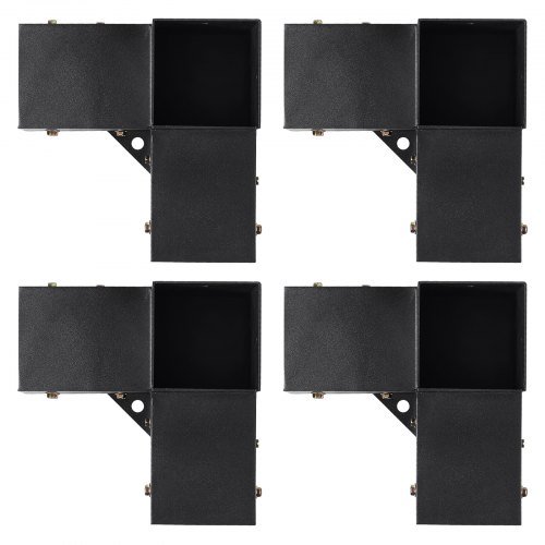 Kit de Soporte para Pérgola 10.2 cm x 10.2 cm, Tamaño Interno 9.1 cm x 9.1 cm 4pcs Soporte de Esquina de 3 Vías de Alta Resistencia para Trabajos en Madera DIY, Instalación Fácil de Vigas de Mader...
