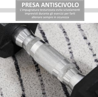 Juego De 2 Mancuernas De 4/5/6/10 Kg Hexagonales, Par De Pesas Para Gimnasio Con Agarre Antideslizante Y Recubrimiento De Goma, Negro