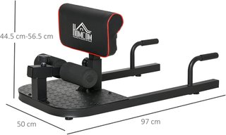 Macchina Squat 3 in 1, Macchina per Deep Sissy Squat, Sit up, Push up, Regolabile, Acciaio, Multifunzione, per Fitness, Allenamento, Leg Press, Addominali e Flessioni
