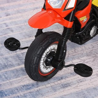 Triciclo para Niños Estilo Moto a Pedales Con Luces y Sonidos, 3 Ruedas Anchas, Edad 18-36 Meses, 71X40X51Cm, Rojo