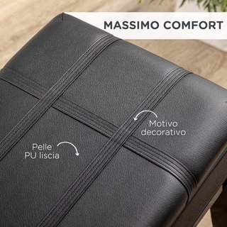 Banco de Piano con Altura Ajustable y Compartimento, Banco de Piano de Madera y Piel Sintética PU, 63X35X46-56Cm, Negro