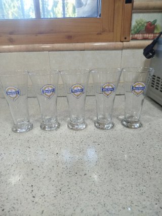 5 Bicchieri da Birra Vintage Buckler