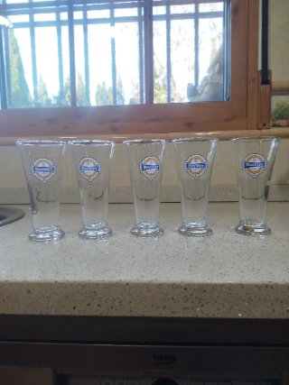 5 Bicchieri da Birra Vintage Buckler