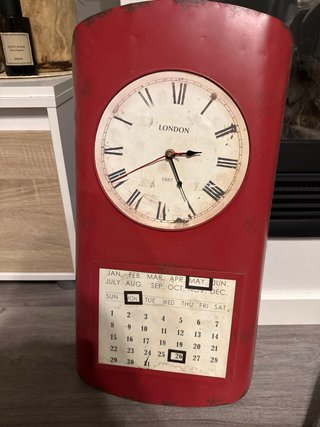 Orologio da Parete Rosso Decorativo