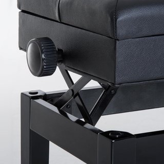 Taburete Banco Silla para Piano con Compartimento de Almacenamiento Altura Ajustable