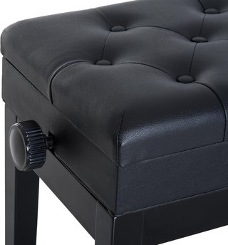 Taburete Banco Silla para Piano con Compartimento de Almacenamiento Altura Ajustable