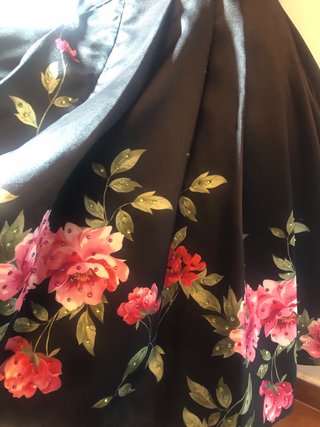 Vestido fiesta Corte Inglés negro flores