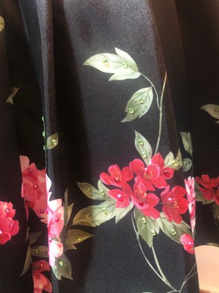 Vestido fiesta Corte Inglés negro flores