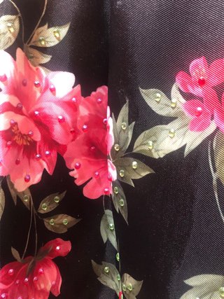 Vestido fiesta Corte Inglés negro flores