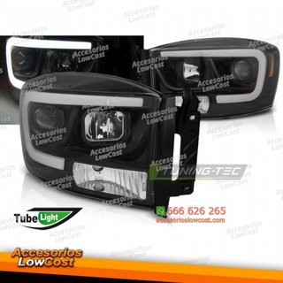 FAROS DELANTEROS PARA DODGE RAM 06-08 LUZ DE TUBO