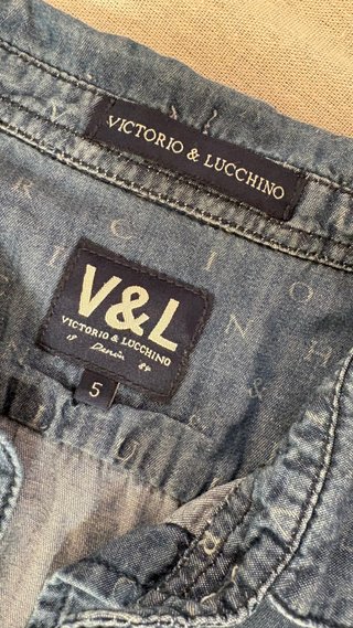Camisa V&L Hombre Azul Estampada