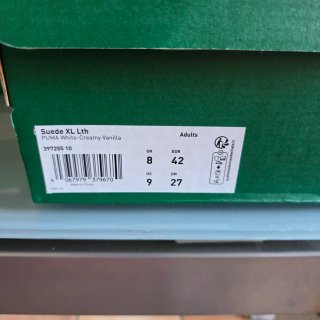 Puma Suede XL Blancas y crema vainilla T42 nuevas