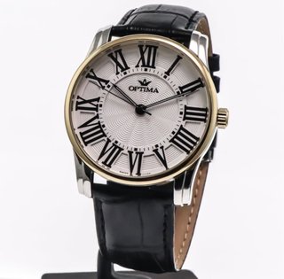 Optima Reloj Suizo Dorado y Blanco