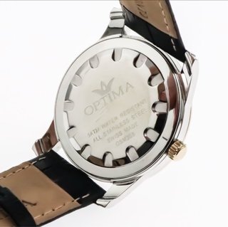 Optima Reloj Suizo Dorado y Blanco