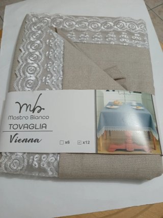 Tovaglia Mastro Bianco Vienna per 12 persone