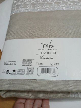 Tovaglia Mastro Bianco Vienna per 12 persone