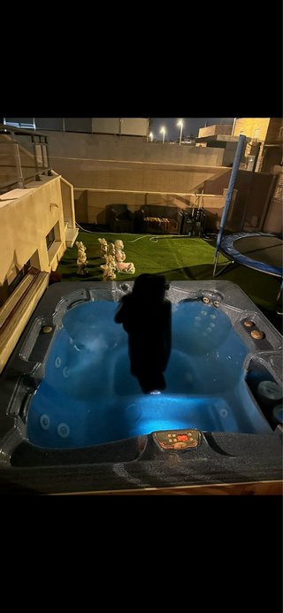 Jacuzzi exterior azul