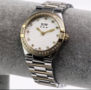 RSW Swiss Made Diamant Reloj Mujer Oro Plata